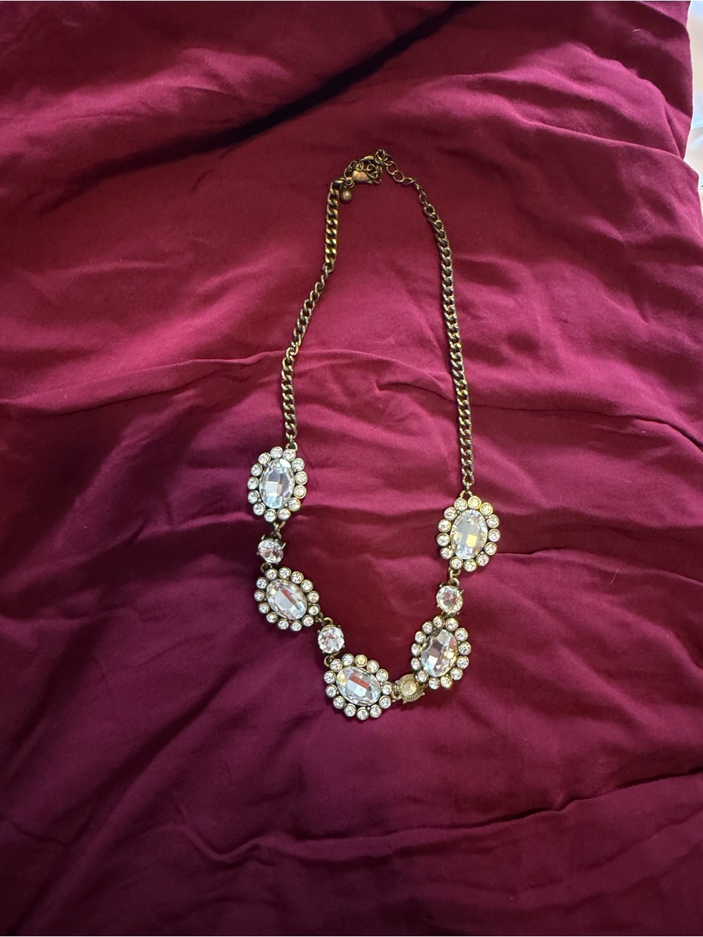 Gold Statement Crystal Necklace - Women Jewelry